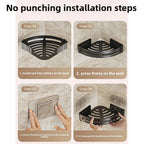AQUAFIX Self-Adhesive Shower Organizer – Strongly adhesive, drill-free & waterproof