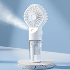 Brisella Air Mini Hand Fan with Air Humidifier | 4-Stage Spray Function | USB Rechargeable | Portable & Quiet