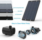 Solar-Fountain AquaViva 9W | DIY set with nozzles & water hose | For bird bath, pond & garden | 180 L/h delivery rate
