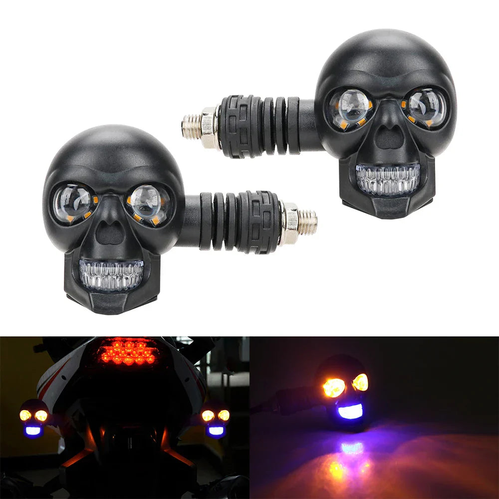 Scary Skull LED Motorcycle Signal Indicator Light