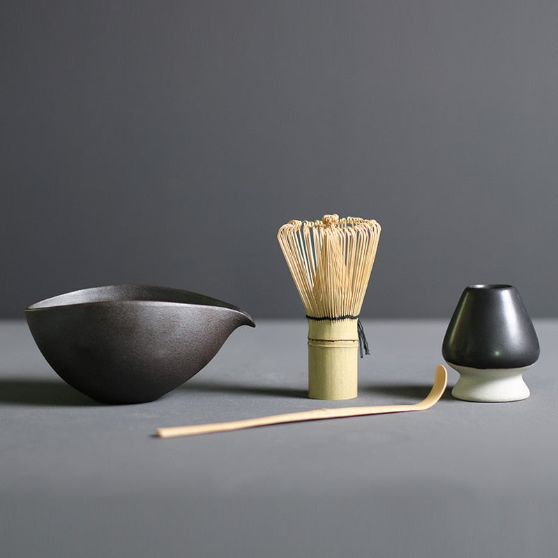 TenchaTime | Complete Matcha Set – Bamboo Whisk & Ceramic Bowl – Authentic Japanese Tea Kit