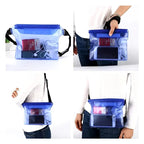 Waterproof Hip Bag AquaSafeX | 3-fold Sealing | Transparent Dry Bag for Smartphone & Valuables | Adjustable Strap