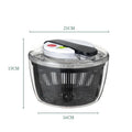 SpinFresh Salad Spinner 3L with Lid | One-Hand Operation & Non-Slip Base | Salad Washer & Dryer for Vegetables & Fruits | BPA-Free & Practical