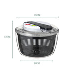 SpinFresh Salad Spinner 3L with Lid | One-Hand Operation & Non-Slip Base | Salad Washer & Dryer for Vegetables & Fruits | BPA-Free & Practical