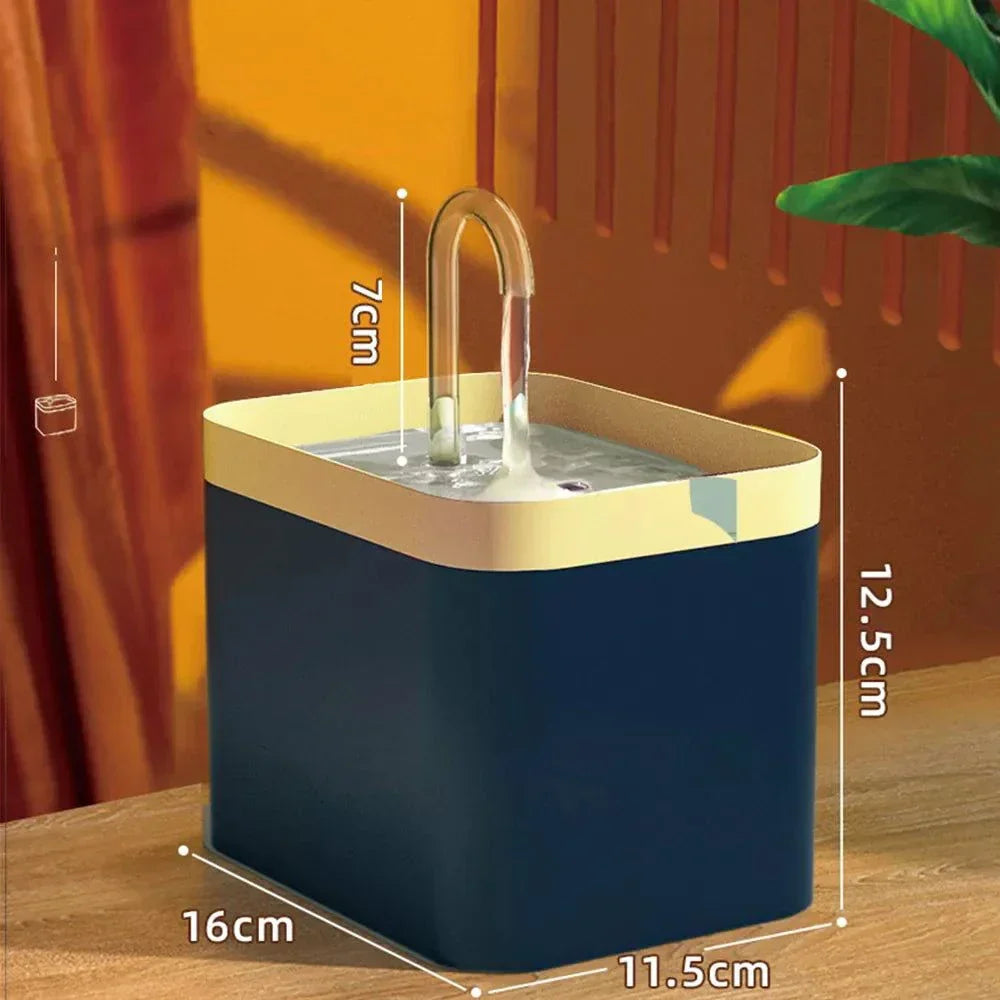 Ultra-quiet Pet Water Fountain with Intelligent Filtration - 1.5 l Stainless Steel