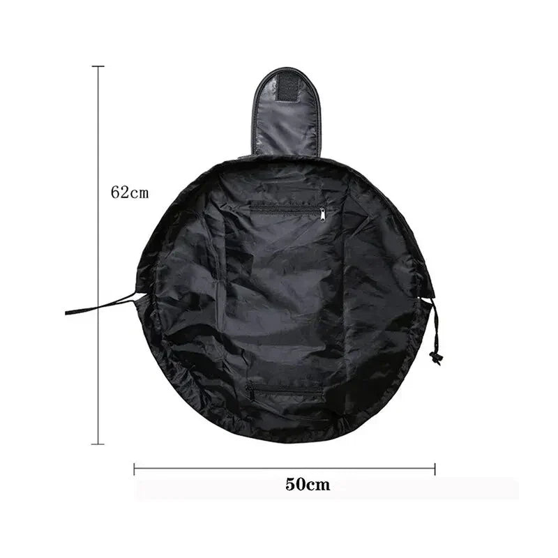 GlamFold Cosmetic Bag | Spacious bag with drawstring for stylish and practical use in black