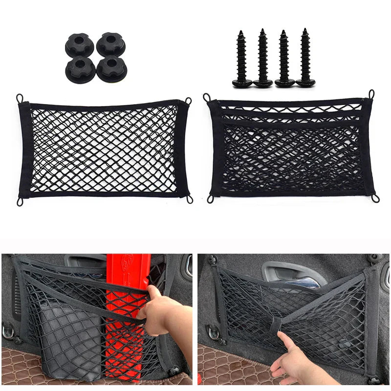 Stretchable Mesh Cargo Net Organizer for Car Storage