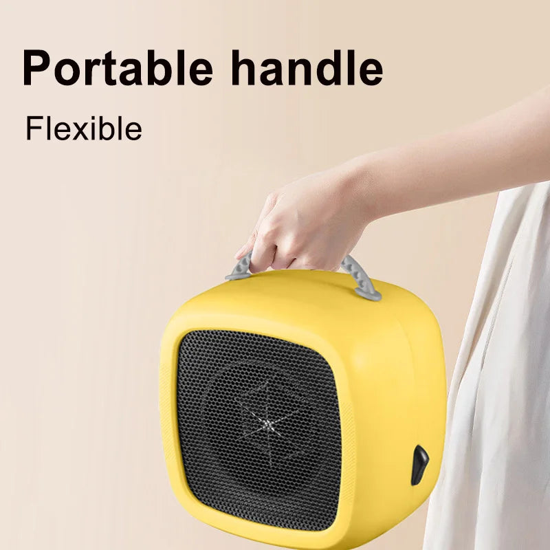HeatEase | Mini Table Heater | Portable PTC Ceramic Heater | 14.2×14.1×10.1 cm | Quiet & Energy Saving