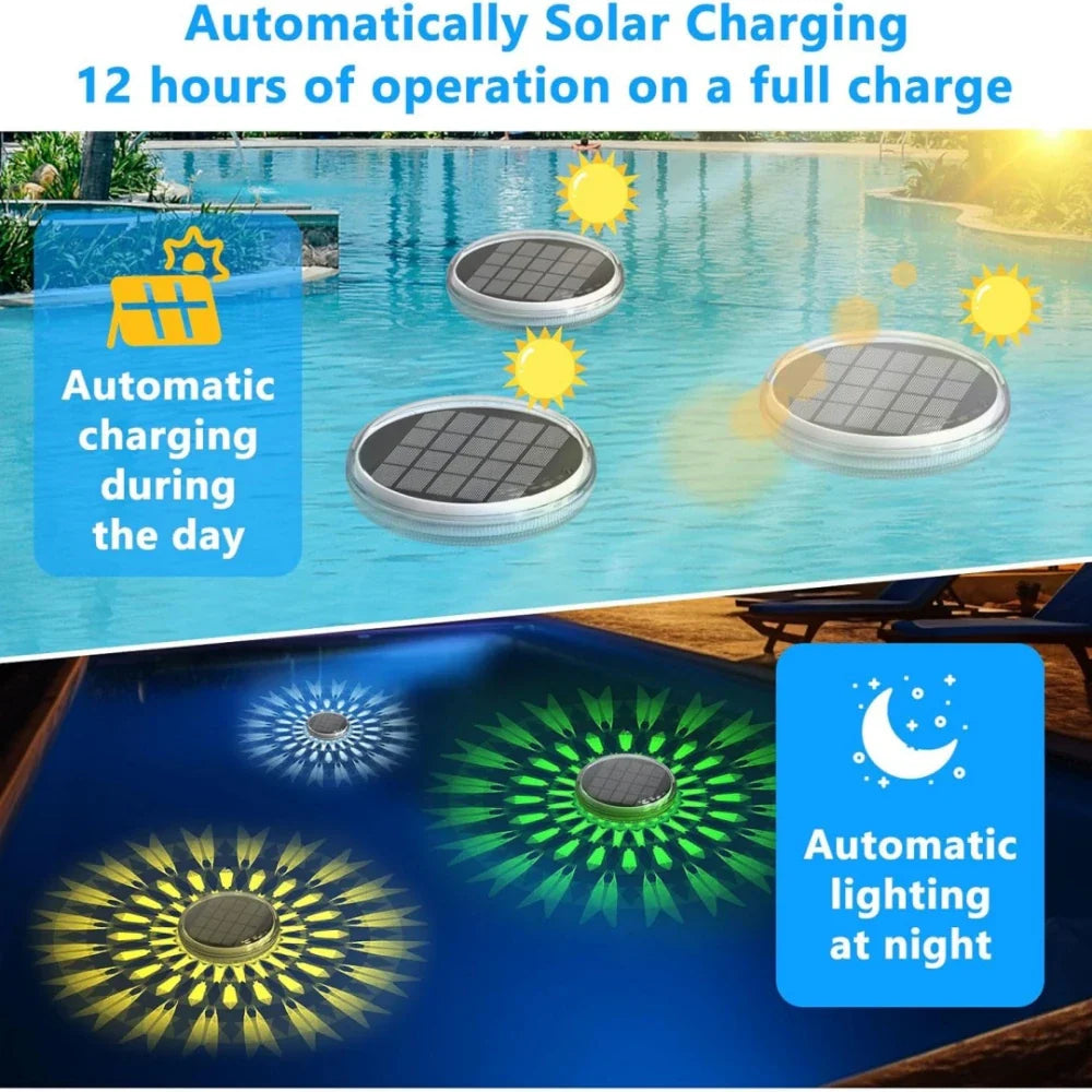 Solar-Poollight LumiFloat RGB | Floating LED Light with Color Change | IPX7 Waterproof | For Pool, Hot Tub & Party