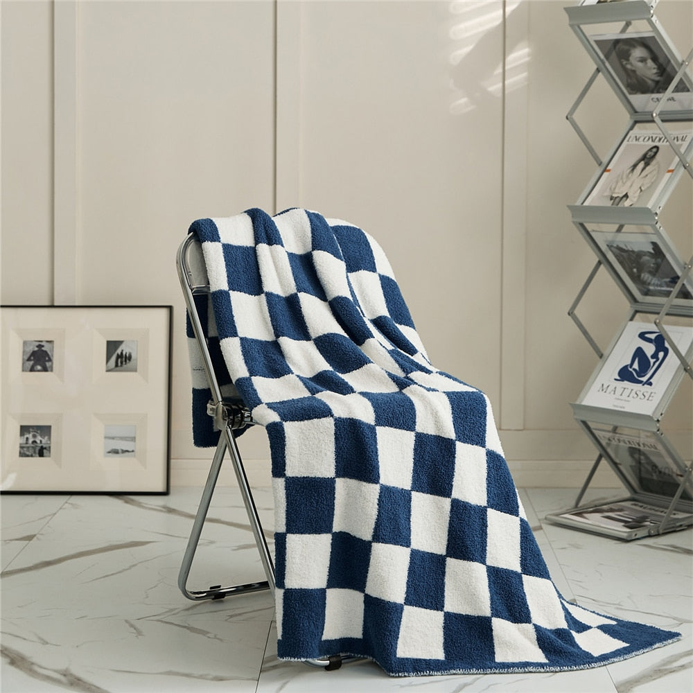 COLOURFUL CHECKERBOARD THROW