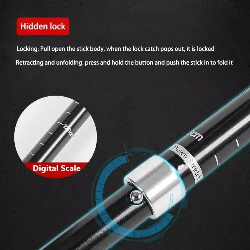 Foldable trekking poles for hiking & outdoor adventures
