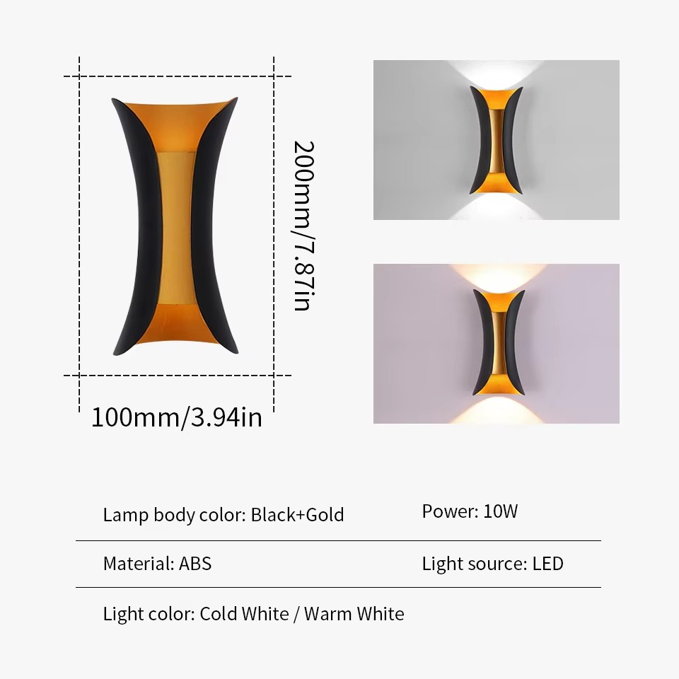Modern Dual-Tone LED Wall Lamp – Waterproof & Minimalist for Indoors & Outdoors
