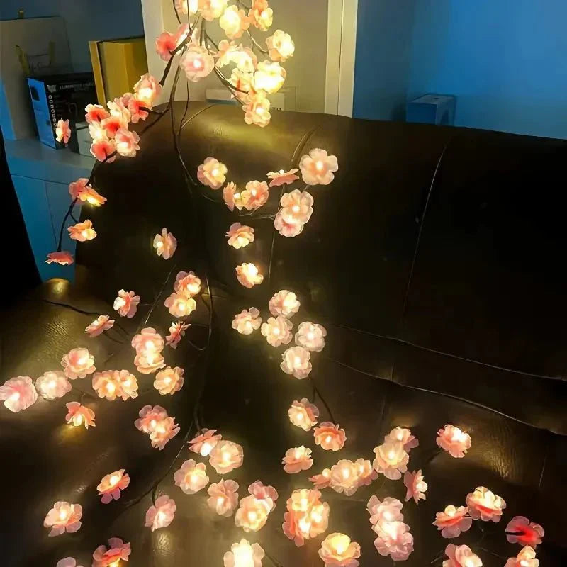 PetalGlow - Enchanting Sakura LED Light Garland