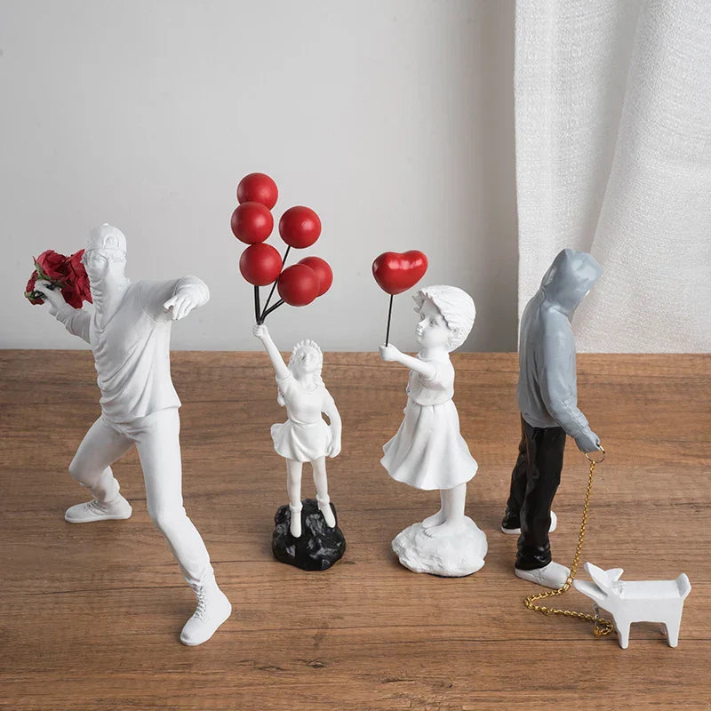 Banksy inspired sculpture collection