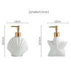 AquaNaut Soap Dispenser | Maritime Design | Shell & Starfish Motif | Bathroom Decor