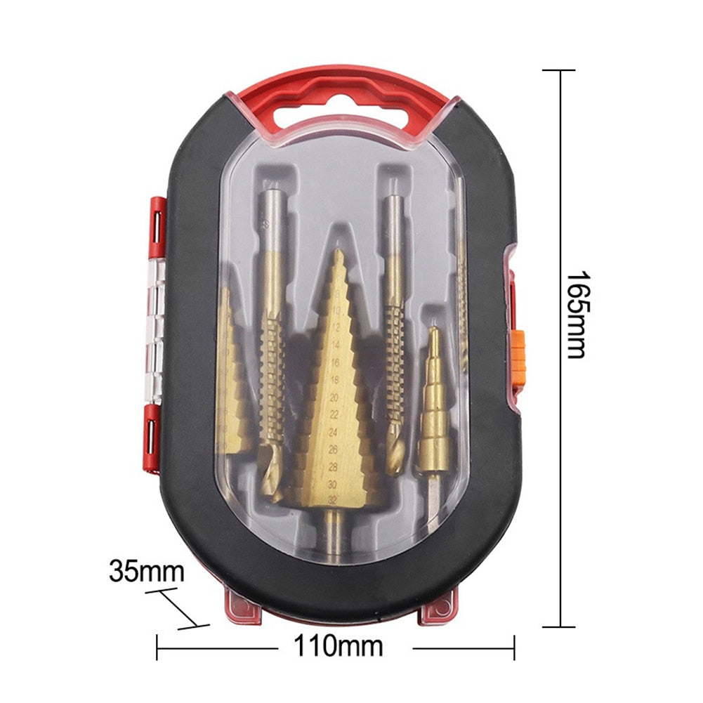 6-piece Titanium Drill Bit Set | For precise drilling through metal, wood, and other materials