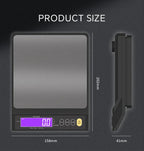 5 kg/0.1 g and 10 kg/1 g digital electronic kitchen scale, LCD display, fully waterproof stainless steel weighing tool for baking