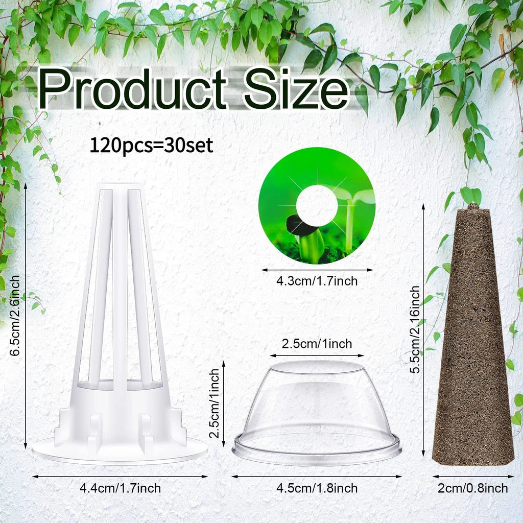 HydroLeaf Hydroponics Starter Set 120 pieces | With baskets, sponges & covers | For indoor gardening & cultivation