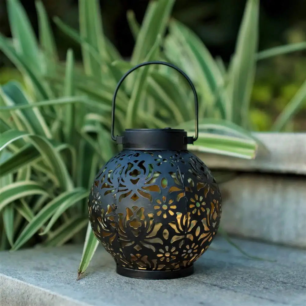 Solivanta Light Art Solar Garden Hanging Lantern | Iron Art with Projection Effect | Waterproof | For Tree, Balcony & Terrace