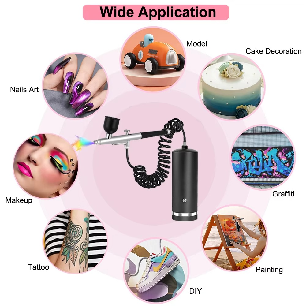 High-Pressure Portable Nano Airbrush - Electric Oxygen Spray Gun for Beauty, Art & Crafts