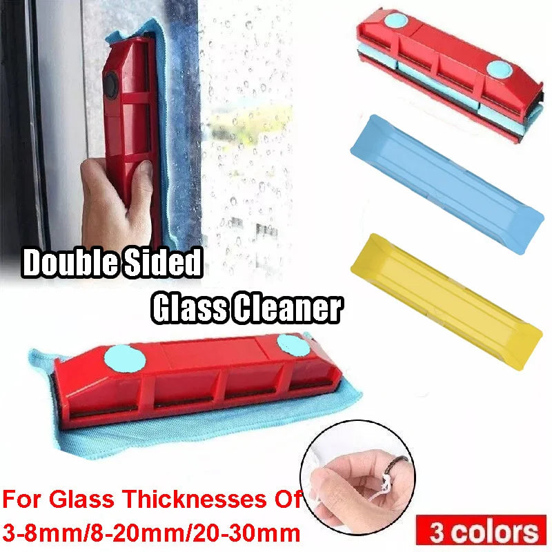 ClearGlide Magnetic Window Cleaner | Double-Sided Cleaning | With Microfiber Pads | For Streak-Free Windows
