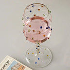 Colorful Dots Wine Glass