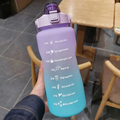 Outdoor 68oz Large Capacity Leakproof Water Bottle with Straw and Time Marker