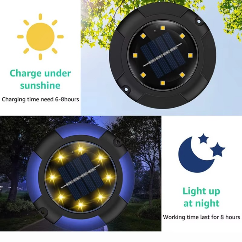 Vibrant Solar Garden Lights – Outdoor Multicolor LED Ground Lights