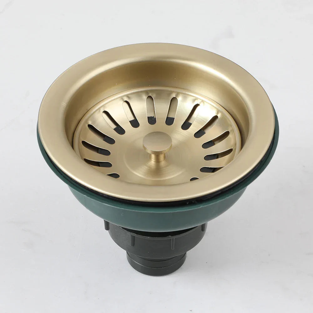AquaGuard Stainless Steel Sink Strainer with Odor Filter – Pop-Up Stopper & Anti-Blocking Basket