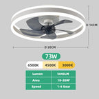 Aura Silent LED Ceiling Fan Lamp