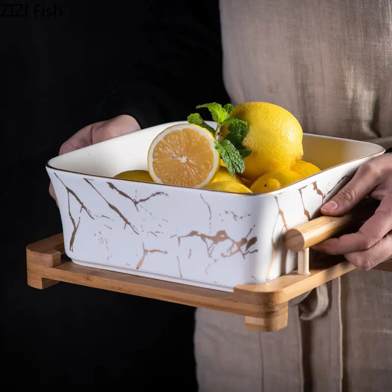 Marble Serving Bowl