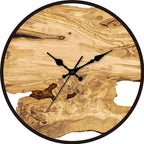 Silent wall clock made of acrylic and wood