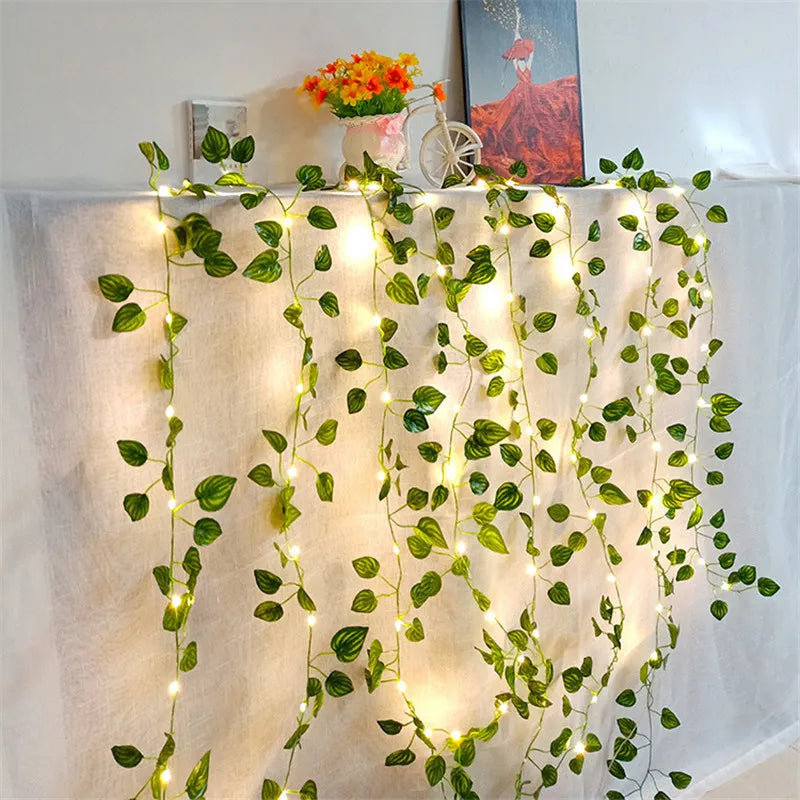 Garden vine LED string lights