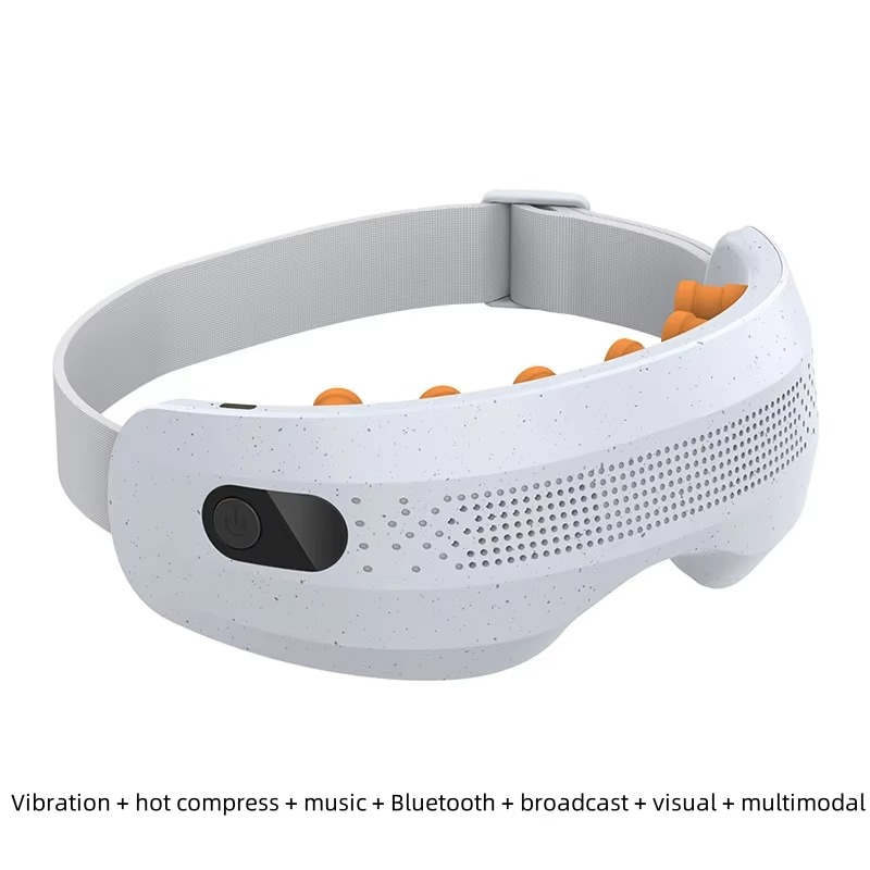 Rechargeable Eye Massager Mask with Heat Therapy Vibration and Bluetooth Music