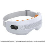 Rechargeable Eye Massager Mask with Heat Therapy Vibration and Bluetooth Music