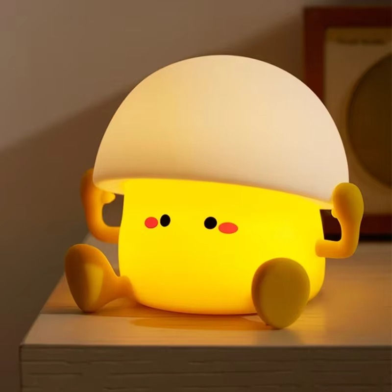 Charming Mushroom & Egg Yolk LED Night Light