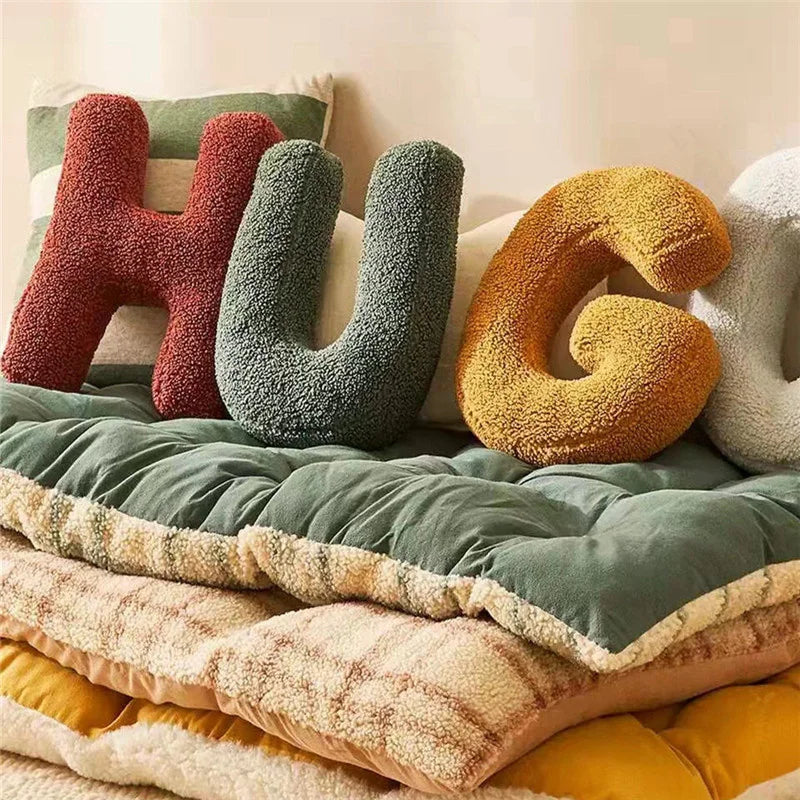 Velvet Alphabet Decorative Cushion With Letters A To Z