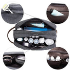Nylonéa toiletry bag Unisex | Water-repellent | Canvas design with leather handle | For travel & everyday use