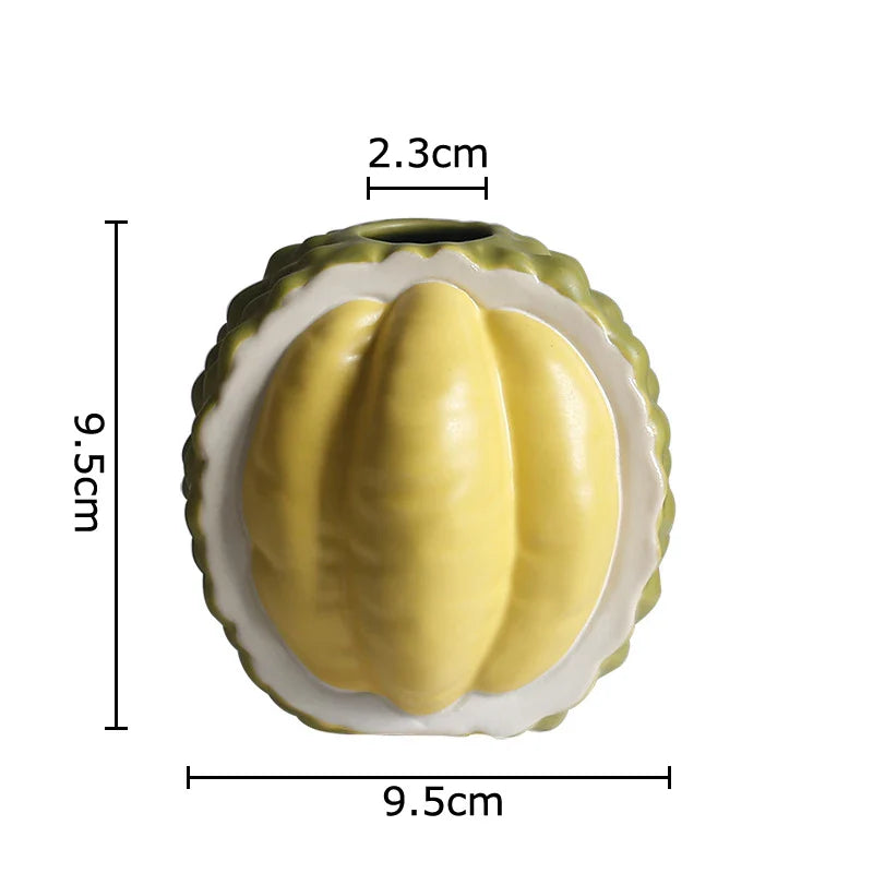 Durian-Shaped Ceramic Vase