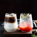 Rounded Ribbed Glasses 4-Piece Set