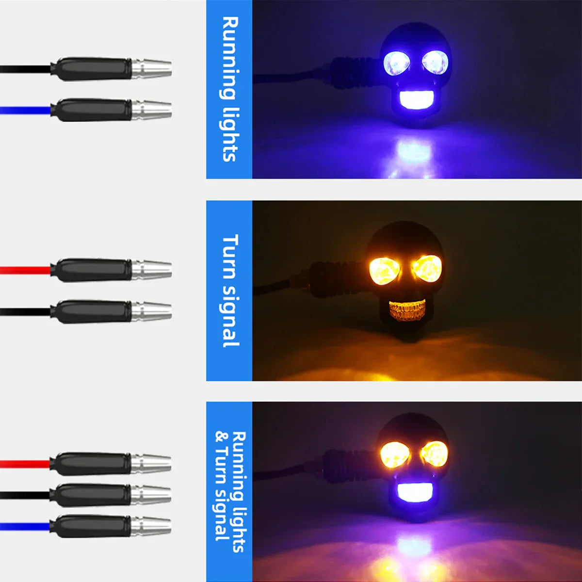 Scary Skull LED Motorcycle Signal Indicator Light