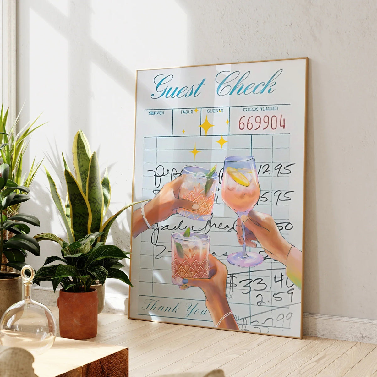 Guest Check" Wall Art – Retro & Playful Decor
