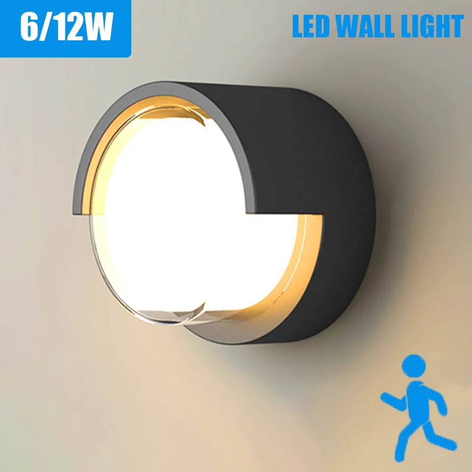 LED Wall Light LumoGuard | With Radar Motion Sensor | 6W/12W | Warm & Cold White | IP66 Waterproof