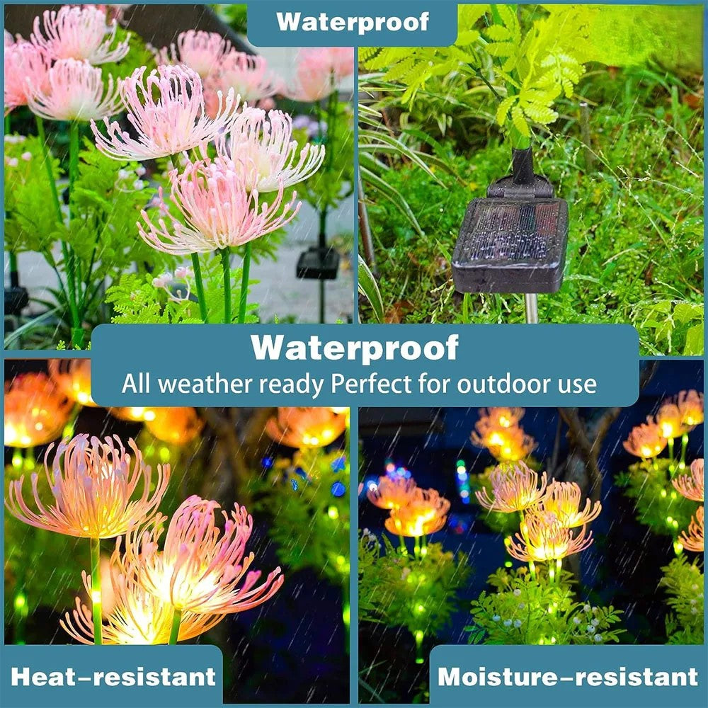 Soft Pink Glow Solar LED Flower Garden Light