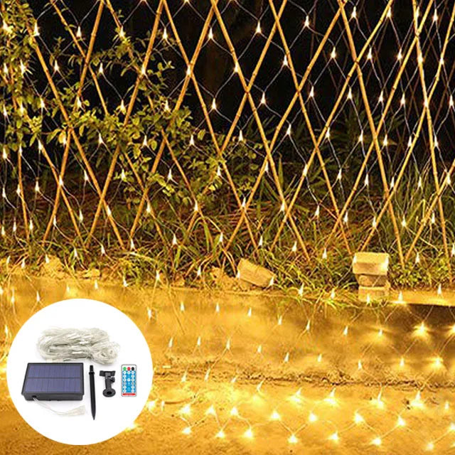 LED light net for outdoor and indoor – Colored Christmas lighting net
