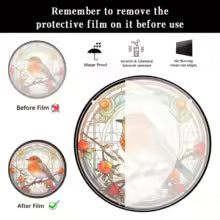 Acrylic Sun Catcher LumoOwl | 15 cm Round | Owl Decor | Window & Wall Pendant | Gift Idea