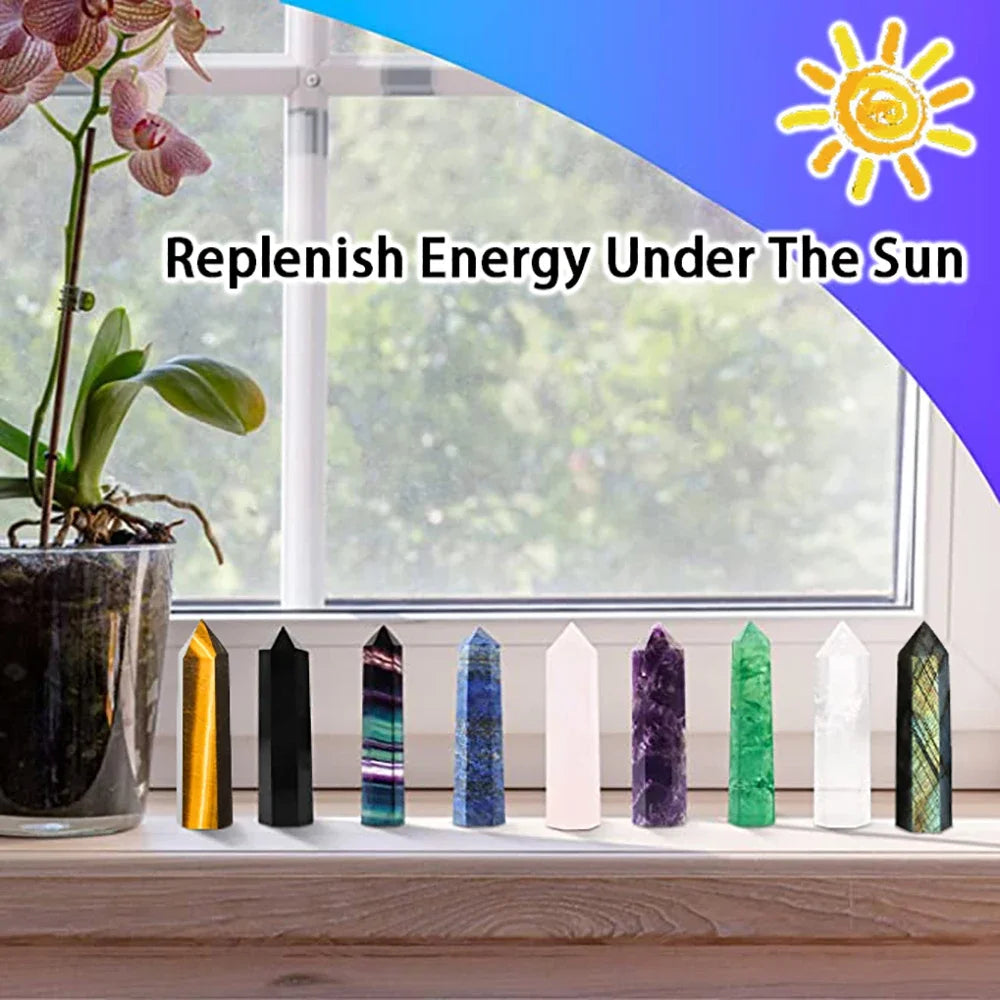 Crystal Obelisk Elaria | Natural Stone Healing Stone | For Meditation & Reiki | 4–8 cm