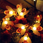 Enchanting Solar-Powered Bee String Lights with Multiple Modes
