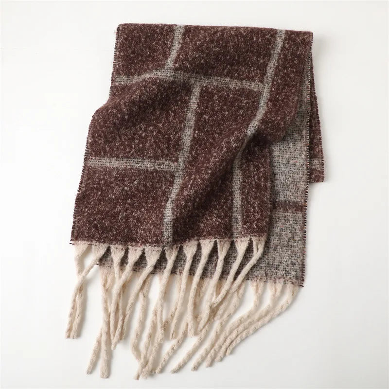 CashmiraLux | Women's Winter Scarf & Stole | Cashmere-Pashmina Mix | 220×42 cm | With Fringes