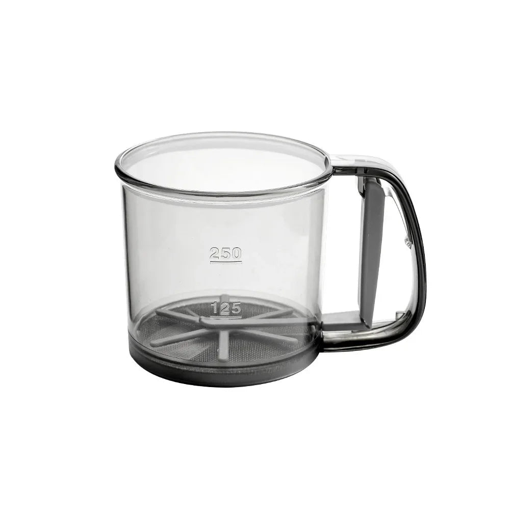 Floura Flour Sifter | One-Hand Operation & Fine Mesh | BPA-Free | 250ml for Flour & Confectioner's Sugar